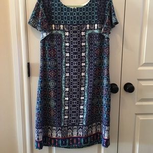 Alex Marie Lined Sheath Dress Flutter Sleeves 16